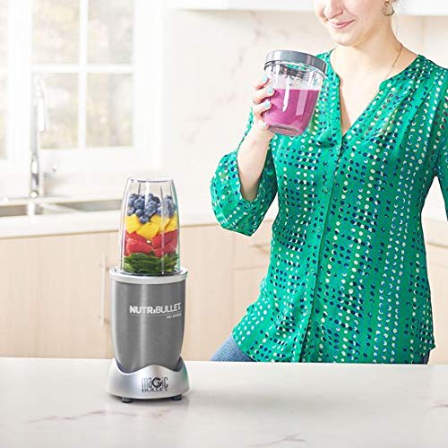 NutriBullet 900 Watt Pro Extractor De Nutrientes Original - Licuadora Ciclónico - Smoothie Healthy - Motor: 25.000 RPM - Color Gris