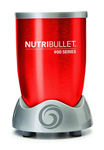 NutriBullet NB90928R Extractor de nutrientes original con recetario en español, ciclónico, apto lavavajillas, 900 W, alta velocidad 25.000 rpm, color rojo