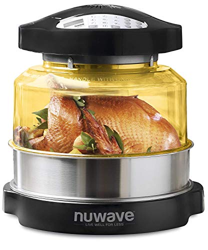 Nuwave 20606 | Horno de conducción, convección e Infrarrojos, Comidas más sanas y cocción Flexible Freír, Hornear, Asar, Parrilla, cocinar al Vapor, gratinar y deshidratar, Negro