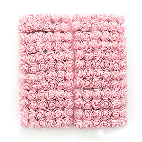 NWSX - Mini Rosas Falsas de 144 Piezas de Rosas Artificiales de Bricolaje, Accesorios de Flores de Boda, Diademas para Novia, Diademas