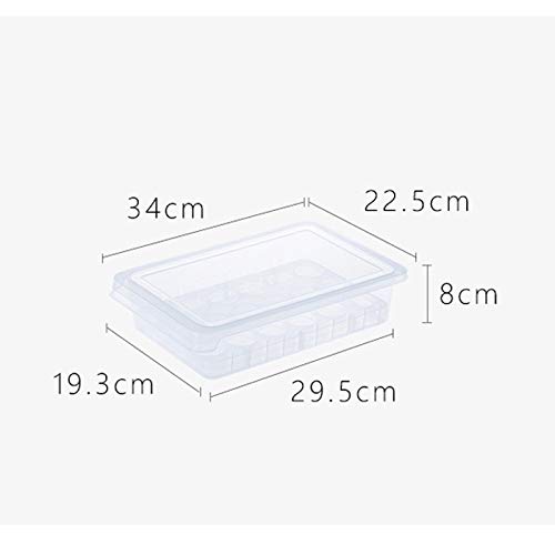 NYKK Recipientes Ahorrador de producción de contenedores de Almacenamiento en refrigerador: con Tapa Puede Contener 18 Huevos de Almacenamiento de plástico Caja de conservación de Alimentos
