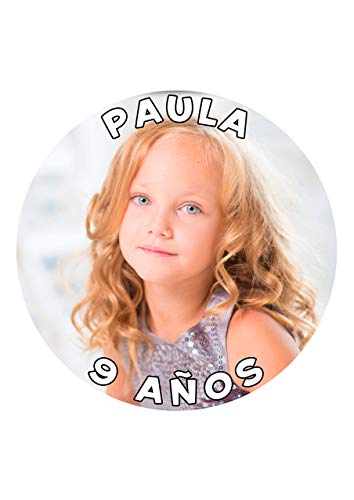 Oblea de papel de azúcar para tartas personalizada, diseño de tu fotografía