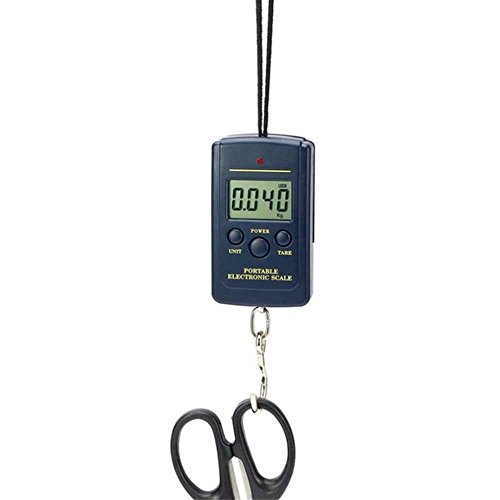 OcioDual Bascula Peso Digital LCD hasta 40kg para IR de Pesca Caza Maletas Equipaje Negra