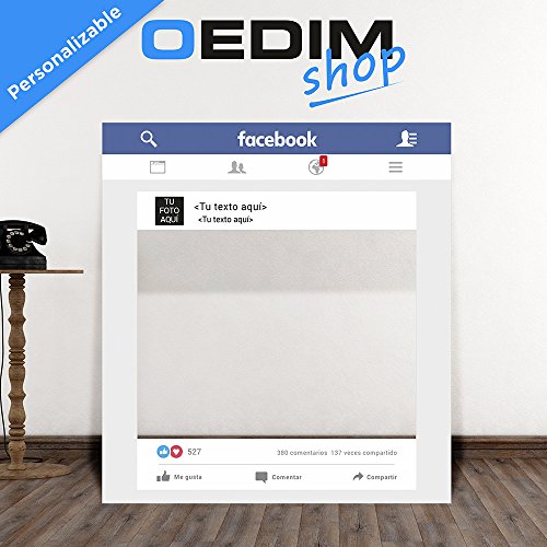 Oedim Photocall Facebook Personalizado para Eventos, Marco/Ventana Facebook