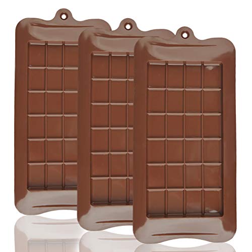 OFNMY 3 piezas Molde de Chocolate Aprobado por la FDA 100% silicona de Grado Alimentaria Anti-adherente para dulces, chocolate, caramelos,pasteles, decoraciones para fiestas