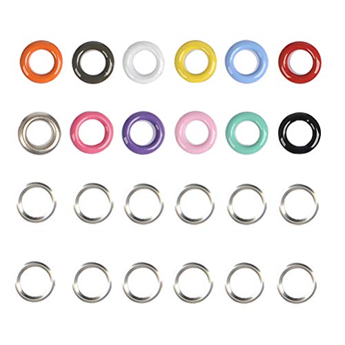 OFNMY 360pcs Kit de 5mm Ojales Metalicos de Metal Artesanía Multicolores para Zapatos/Sombreros/Cazadora/Cinturones/Ropa/Bolsos/DIY,etc