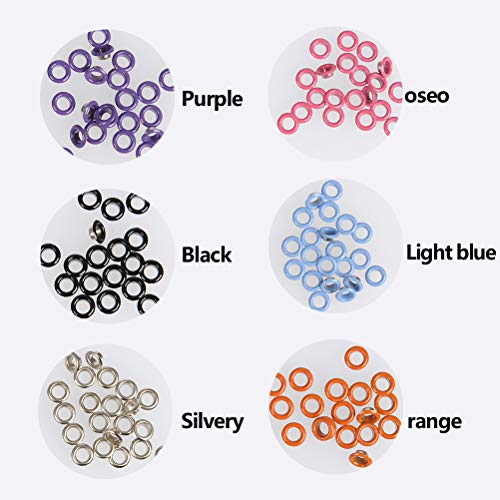 OFNMY 360pcs Kit de 5mm Ojales Metalicos de Metal Artesanía Multicolores para Zapatos/Sombreros/Cazadora/Cinturones/Ropa/Bolsos/DIY,etc