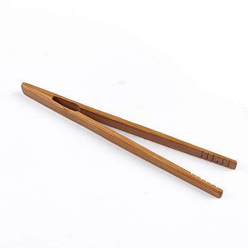 Ogquaton El Bamboo Toast Tongs Tostadora de Madera Pinzas de Cocina Clip de Frutas para Tostadas, Frutas, Pan y pepinillos