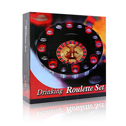 Ohuhu Juego de Beber Ruleta Embalaje de Regalo Juego de Beber para Adultos con 16 Vasos y 2 Bolas Drinking Roulette Set