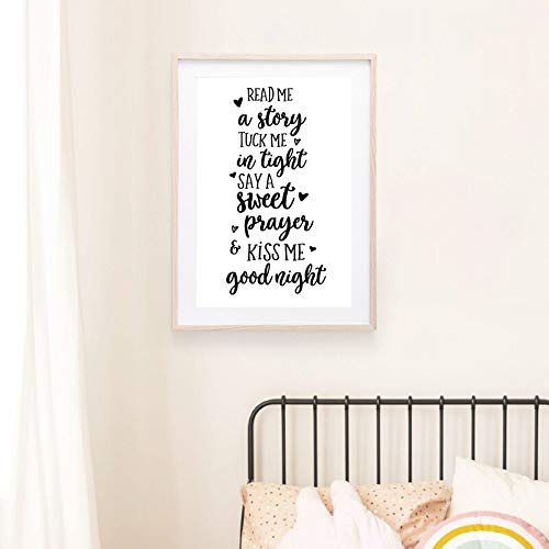 oioiu Kids Story Quotes Print Lienzo en Blanco y Negro Cartel jardín de Infantes Arte de la Pared Lienzo Pintura decoración nórdica Fotos bebé niños decoración de la habitación