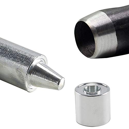 Ojales Metalicos 12mm HO2NLE 100 Kit de Ojetes Metalicos Inoxidable Herramienta de Montaje de Arandela Ollaos Ojetes para Toldos Lona Cuero Cortinas Papel con Caja de Almacenamiento (1/2 Pulgada)