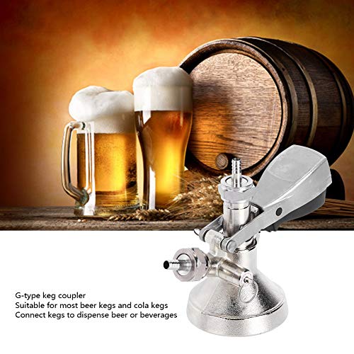 OKBY Acoplador de Barril de Cerveza de Acero Inoxidable Tipo G Acoplador de Barril Dispensador de Cerveza Conector Equipo de dispensación para Barril de Cerveza