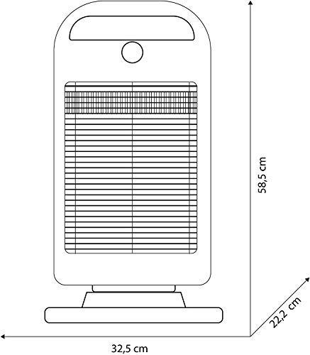 Olimpia Splendid 99545 Solaria Evo Calefactor Halogeno 1200 W, 45 m³