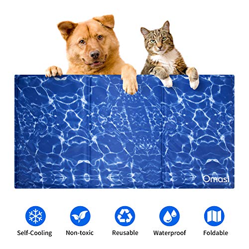 Omasi Alfombrilla de Refrigeración para Perros Almohadilla de Cama para Mascotas Cama de Perro y Gato para Verano Animales Manta de Dormir Fresco Cojín Ideal para Gatos y Perros en Verano Caluroso