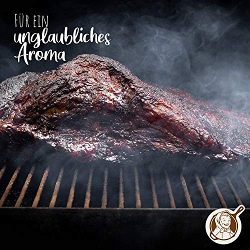 Omi's BESTE© Tacos para ahumar Ø 5-8cm Manzana - Saco de Aprox. 1,5 kg | Trozos de Madera para ahumador y Barbacoa | Aromatizante Natural para un Fuerte Sabor a Humo - Wood Chunks para asado