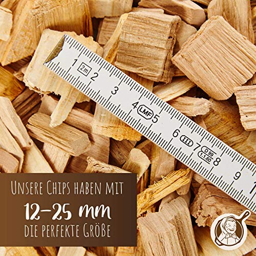 Omi's BESTE© Virutas para ahumar Cereza - Saco de Aprox. 0,8 kg | Virutas de Madera para ahumador y Barbacoa | Aromatizante Natural para un Fuerte Sabor a Humo - Wood Chips para asado