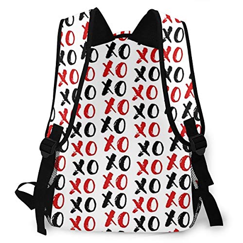 OMQFEW Mochilas Portatil 14 Pulgadas, Resistente Al Agua Casual Mochila, Multifuncional Mochila De Gran Capacidad para Hombre Mujer Escolar Trabajo Viajes Beso Amor Cepillo Signos De Letras