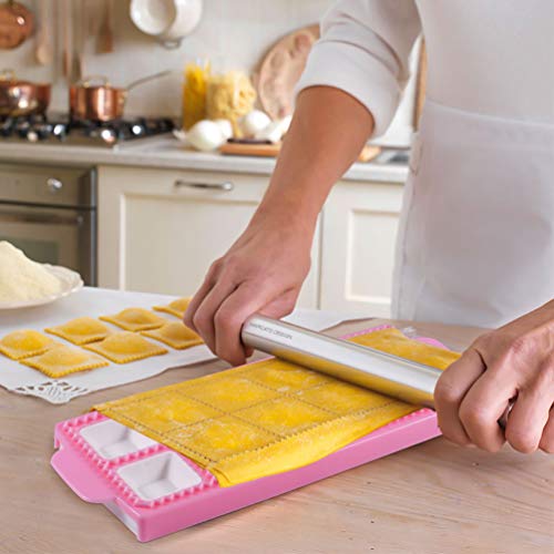 OMZGXGOD Moldes para Ravioli Pastas, Juego de 2 Molde de Raviolis de Silicone para Pastas para Hacer Raviolis, Pie, Empanadillas, Pastas o Galletas