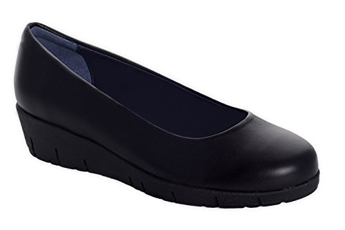 Oneflex Camile Negro - Zapatos anatómicos cómodos para Mujer - Calzado hostelería Antideslizante de Piel - Talla 40