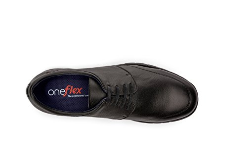 Oneflex Fabien Negro - Zapatos cómodos de Hombre para hostelería- Suela extralight y Antideslizante - Talla 44