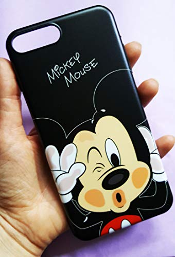 Onix Store Disney Minnie and Mickey Case for iPhone 7Plus/8 Plus, TPU Silicona (Mickey)
