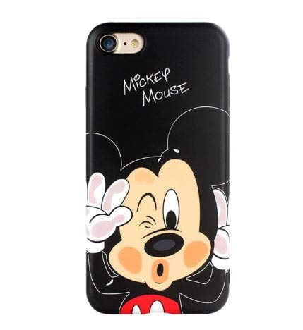 Onix Store Disney Minnie and Mickey Case for iPhone 7Plus/8 Plus, TPU Silicona (Mickey)