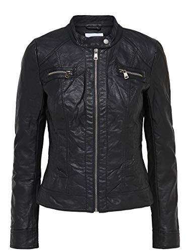 Only Bandit PU Biker Chaqueta, Negro (Black C N 010), 42 (XL) para Mujer