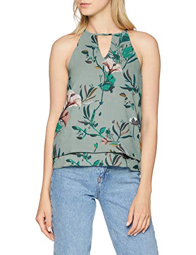 Only Onlmariana Myrina S/l Top Noos Wvn Camiseta sin Mangas, Multicolor (Granite Green AOP:DIDA Flower), 40 (Talla del Fabricante: 38.0) para Mujer