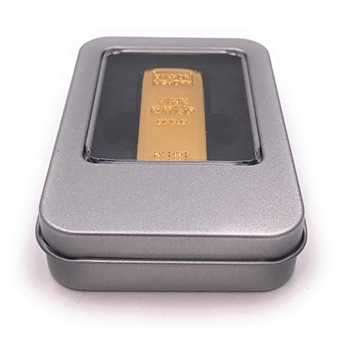 Onwomania Lingotes de Oro Metal Precioso Memoria USB Stick en Caja de Regalo de ALU 8 GB USB 2.0