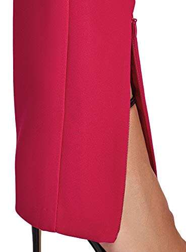 oodji Ultra Mujer Pantalones Ajustados de Tiro Alto, Rosa, ES 44 / XL