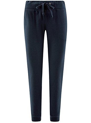 oodji Ultra Mujer Pantalones de Punto Deportivos, Azul, ES 34 / XXS