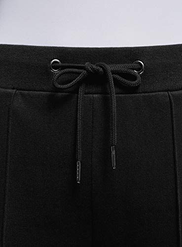 oodji Ultra Mujer Pantalones Deportivos con Inscripción, Negro, ES 34 / XXS