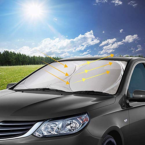 opamoo Parasol para Parabrisa, parasoles de Coche Delantero Parasol de Coche Auto Frontal Parabrisas Protector Resistente a los Rayos UV y a Luz de Sol -150x70cm