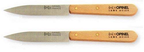 Opinel 1222 Caja de 2 patero N°102 Haya barnizada Tintado 001222, Acero Inoxidable, natur, nicht rostfrei