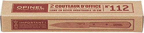 Opinel 1222 Caja de 2 patero N°102 Haya barnizada Tintado 001222, Acero Inoxidable, natur, nicht rostfrei