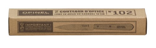 Opinel 1222 Caja de 2 patero N°102 Haya barnizada Tintado 001222, Acero Inoxidable, natur, nicht rostfrei