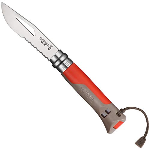 Opinel O001714 Cuchillo N°08, Rojo, M