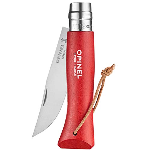 Opinel O001890 Navaja Caja N°08, Rojo, M