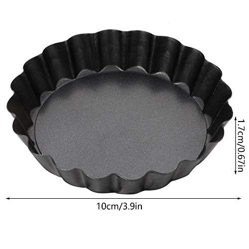 Opopark 4 Piezas Quiche Tart Pan，Moldes para Quiche Moldes para Tartas de con Fondo Extraíble Envase Antiadherente Quiche Sartenes de（4 Pulgadas）