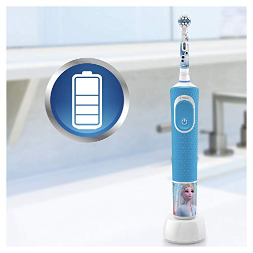 Oral-B Kids - Cepillo Eléctrico Recargable con Tecnología de Braun, 1 Mango de Frozen de Disney, Apto para Niños Mayores de 3 Años