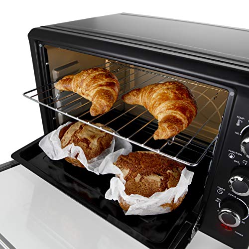 Orbegozo HOT 454 - Horno eléctrico de sobremesa con convección, 45 litros de capacidad, luz interior y 2000 W de potencia