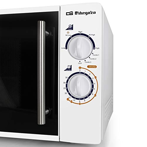 Orbegozo MIG2520 Microondas, 25 litros de Capacidad, 5 Niveles de Potencia + Grill + 3 Funciones Combi, 900 W, Blanco