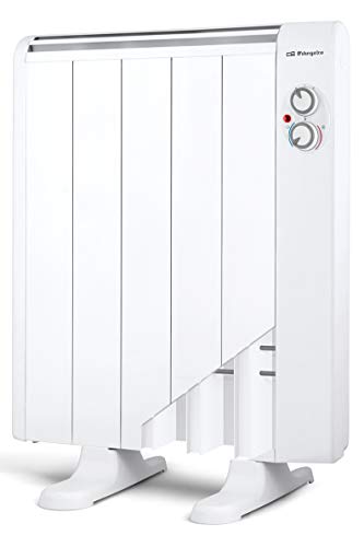 Orbegozo RRM 810 – Emisor térmico sin aceite, 5 elementos, 800 W, 2 niveles de potencia, color blanco