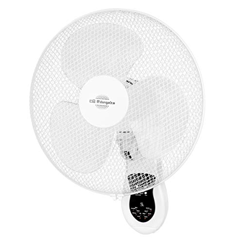 Orbegozo WF0242 Ventilador de pared, mando a distancia, 3 velocidades de ventilación, cabezal oscilante multiorientable, temporizado, 40 W