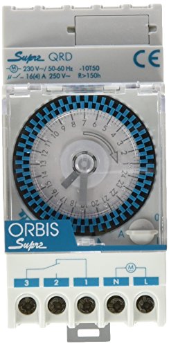 Orbis Supra QRD 230 V Interruptor horario analógico de distribución, OB290232N