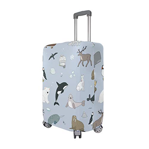 Orediy - Funda para Maleta de Viaje, elástica, diseño de Polar, tamaño S, M, L y XL, Multicolor (Multicolor) - suitcasecover