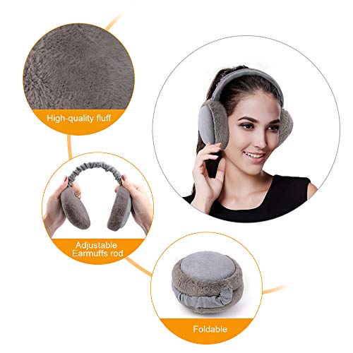 Orejeras , synmixx felpa Orejeras Nvierno Cálido Ajustable Outdoor Earmuffs para Actividades y Deportes al Aire Libre, Hombres Mujeres Niños