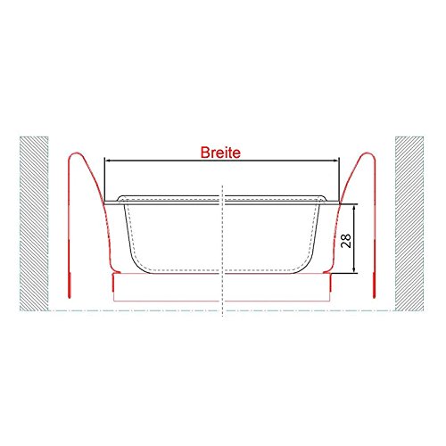 Orga-Box® - Pieza para Botes y dosificadores de Especias, 486 x 28 x 473 mm, en Gris Plata, para cajón -