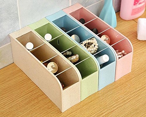 Organizador de escritorio para lápices, cajitas de almacenamiento para oficinas, profesores, colegios, rotuladores, bolígrafos de gel, pinceles, 16 compartimentos en 4 colores