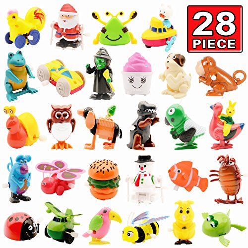 Original Color Juguete Wind Up, 28 Paquetes de Juguete de Cuerda Surtida, Wind Up Juguetes para Fiestas Animales Regalo Ideal para Niños Niñas Infantiles